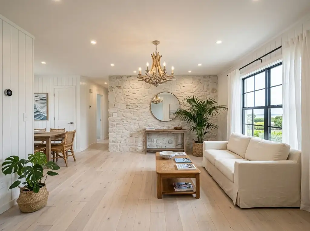 Dust-choked attic transformed into a stylish loft living room — before and after
