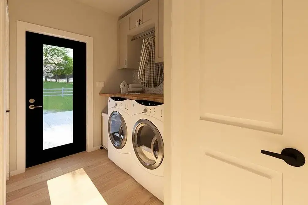 Final interior render showing the complete cohesive palette