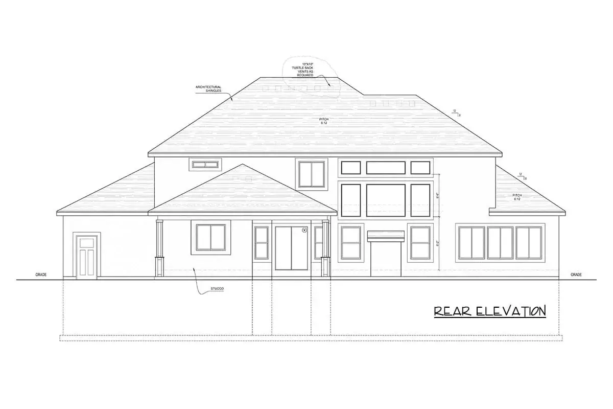 Modern farmhouse front exterior with white painted brick and dark vertical board-and-batten