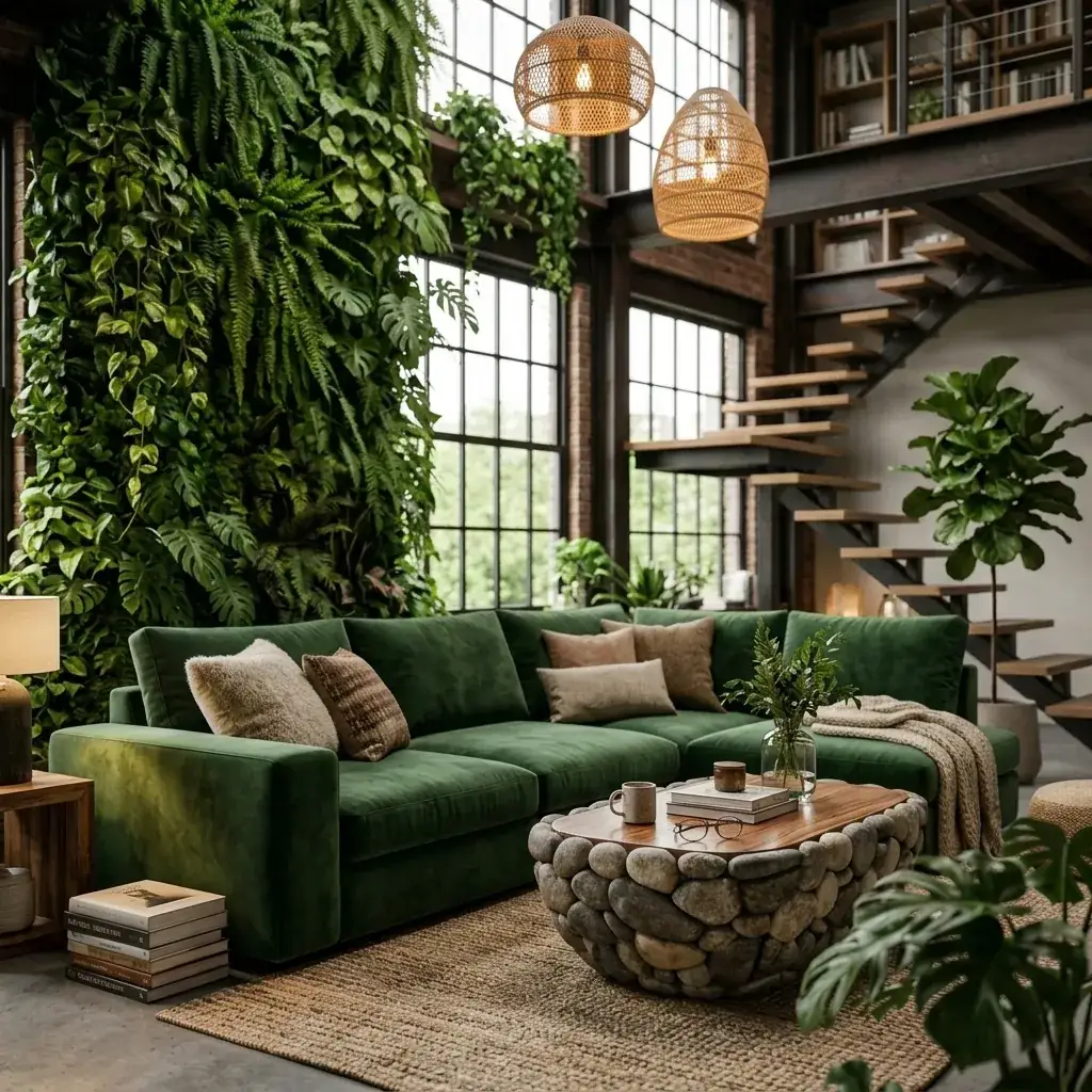 Biophilic Design: Organic Shapes Living Room Ideas